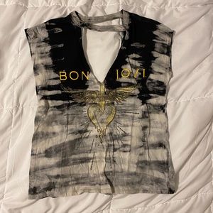 Tye-Dye Bon Jovi Cutout Tee